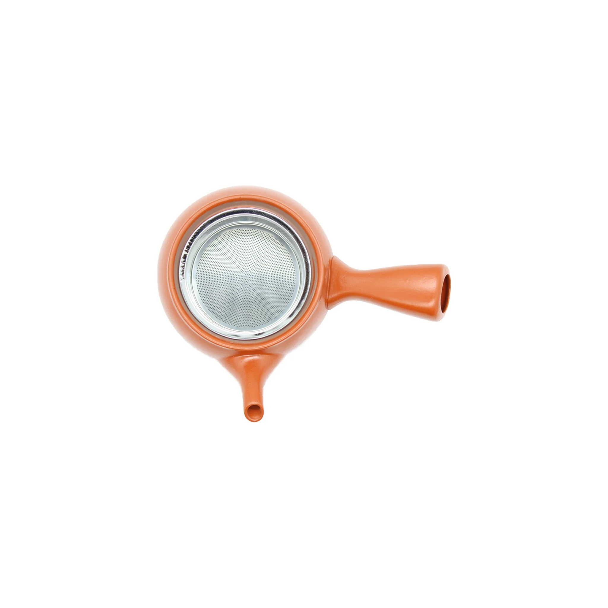 Shudei Kyusu Teapot with Steel Tea Strainer - Terracotta - 360ml - Image 6