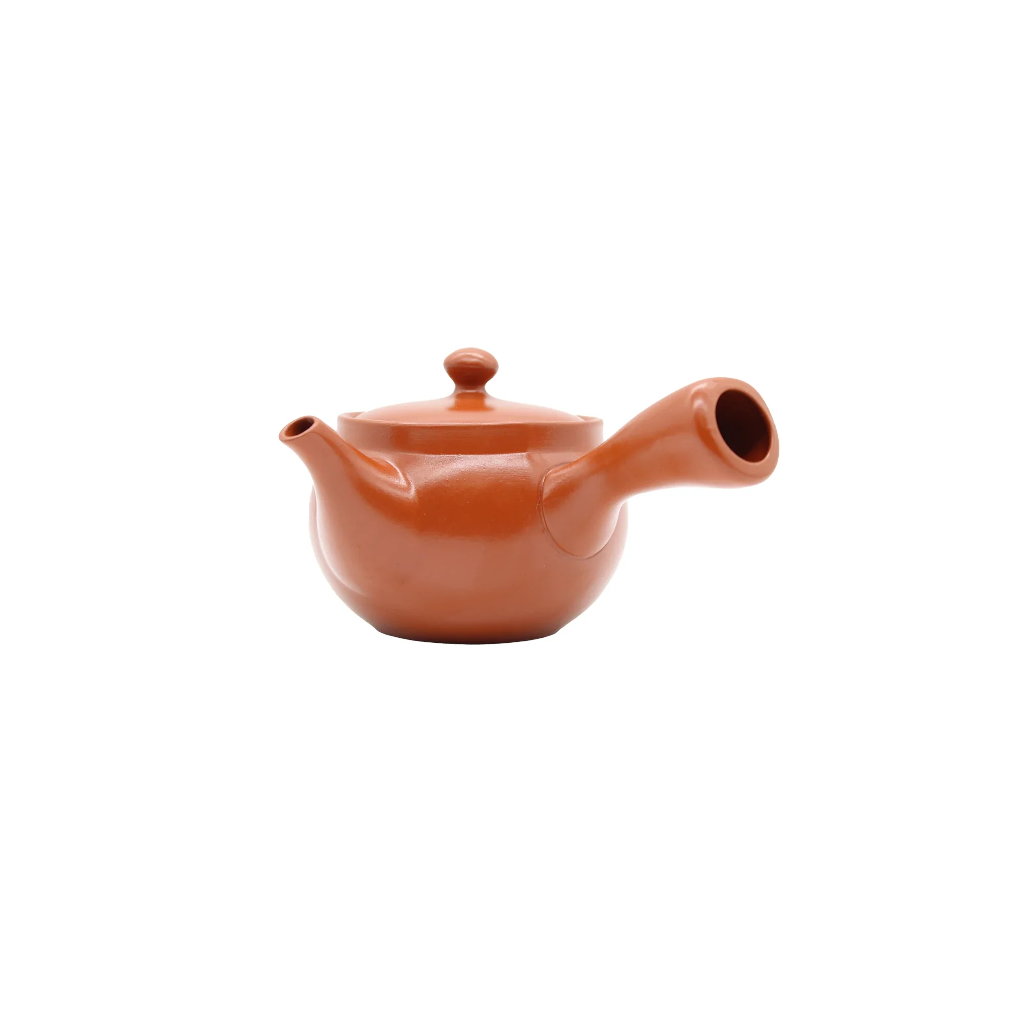 Shudei Kyusu Teapot with Steel Tea Strainer - Terracotta - 360ml - Image 7