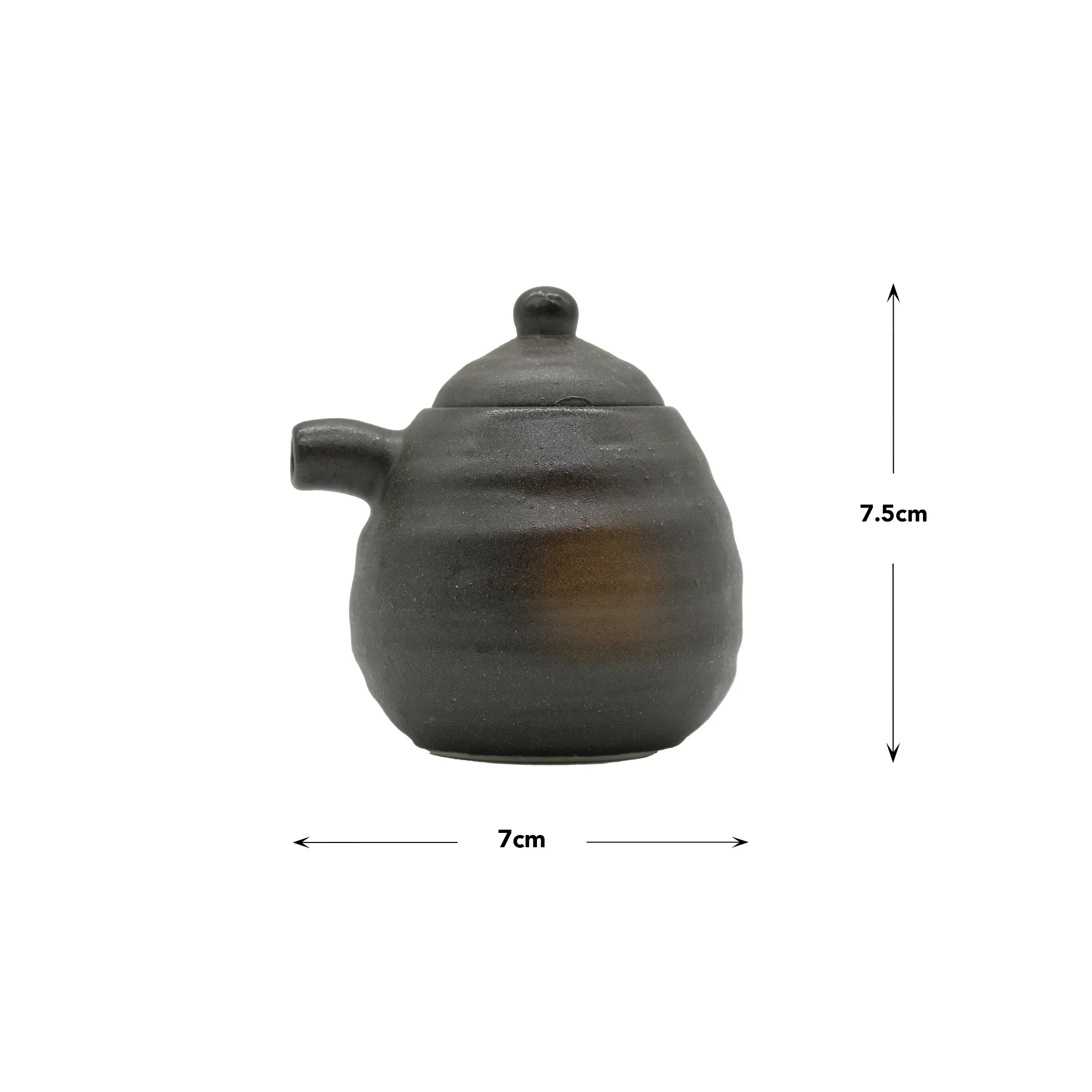 Soy Sauce Serving Pot - Black Bizen - Image 2