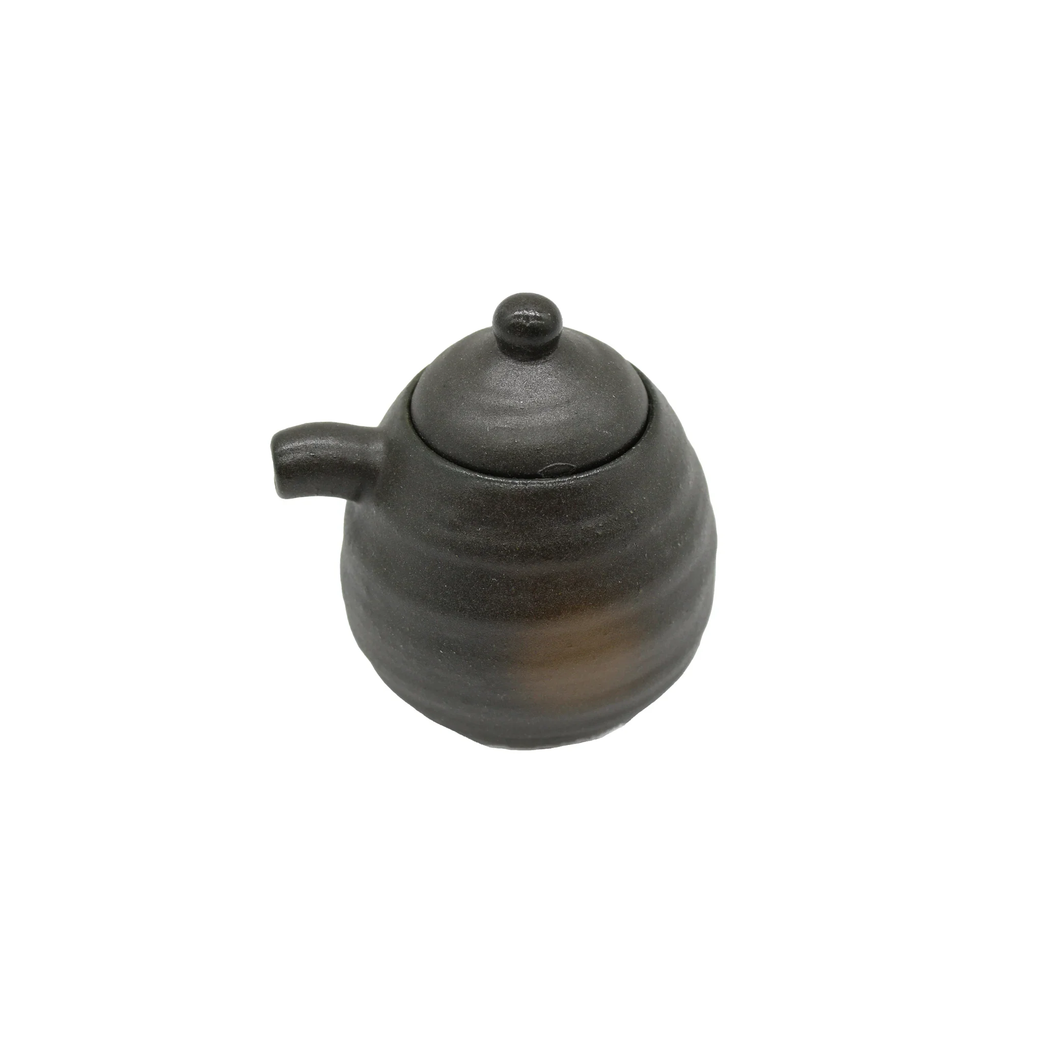 Soy Sauce Serving Pot - Black Bizen - Image 3