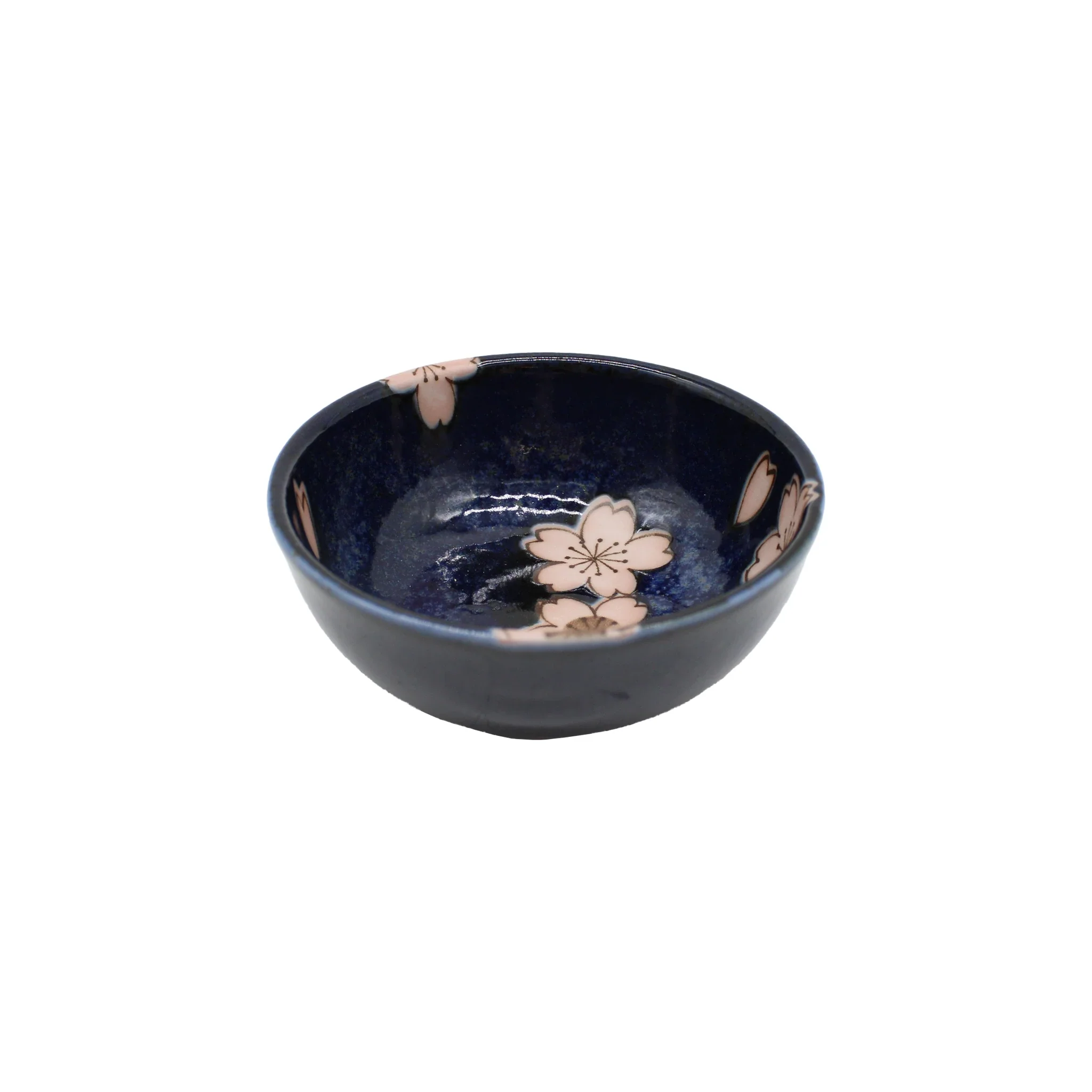 Soy Sauce Dish - Navy & Pink Sakura Blossom - Image 3