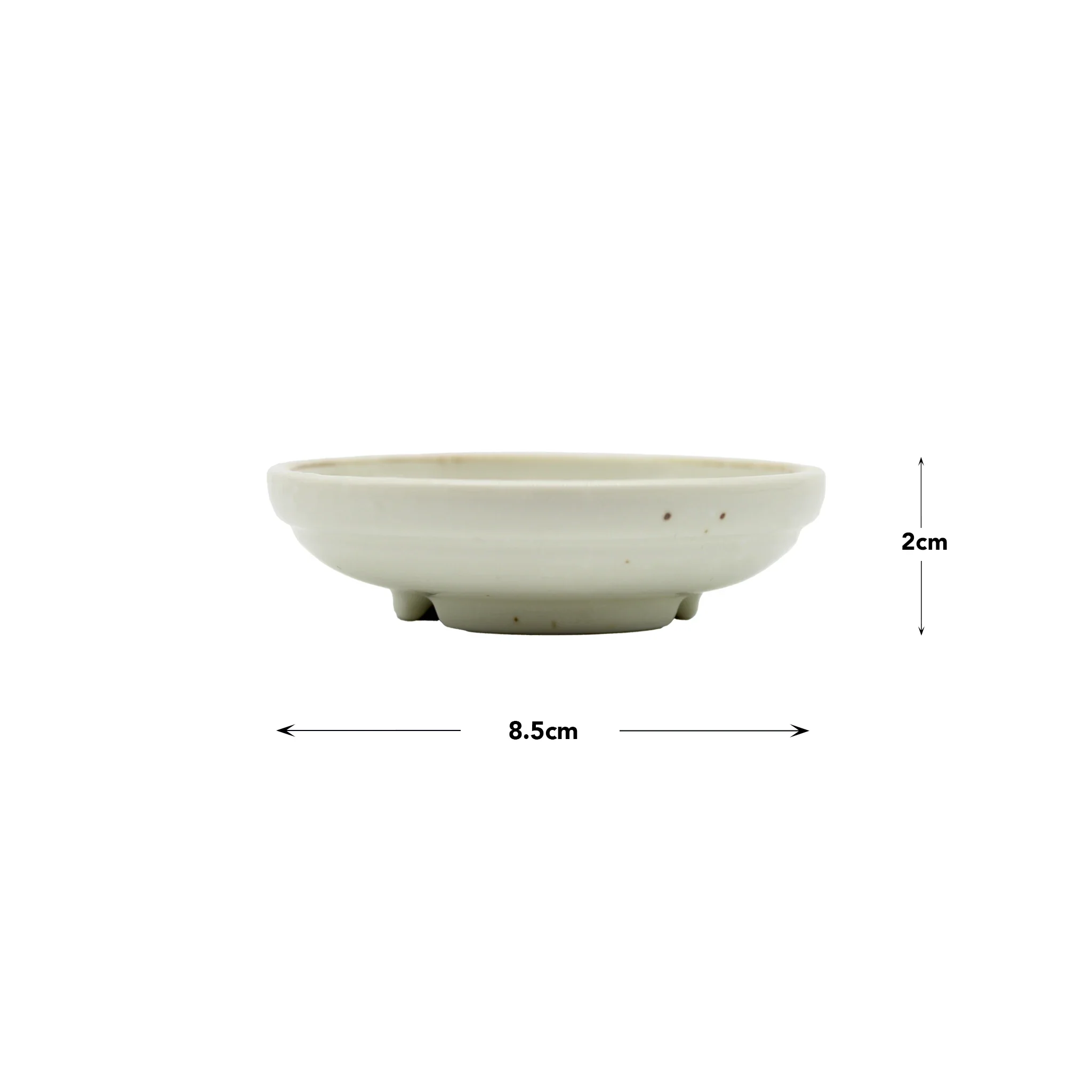 Soy Sauce Dish - White Kohiki Vortex - Image 2
