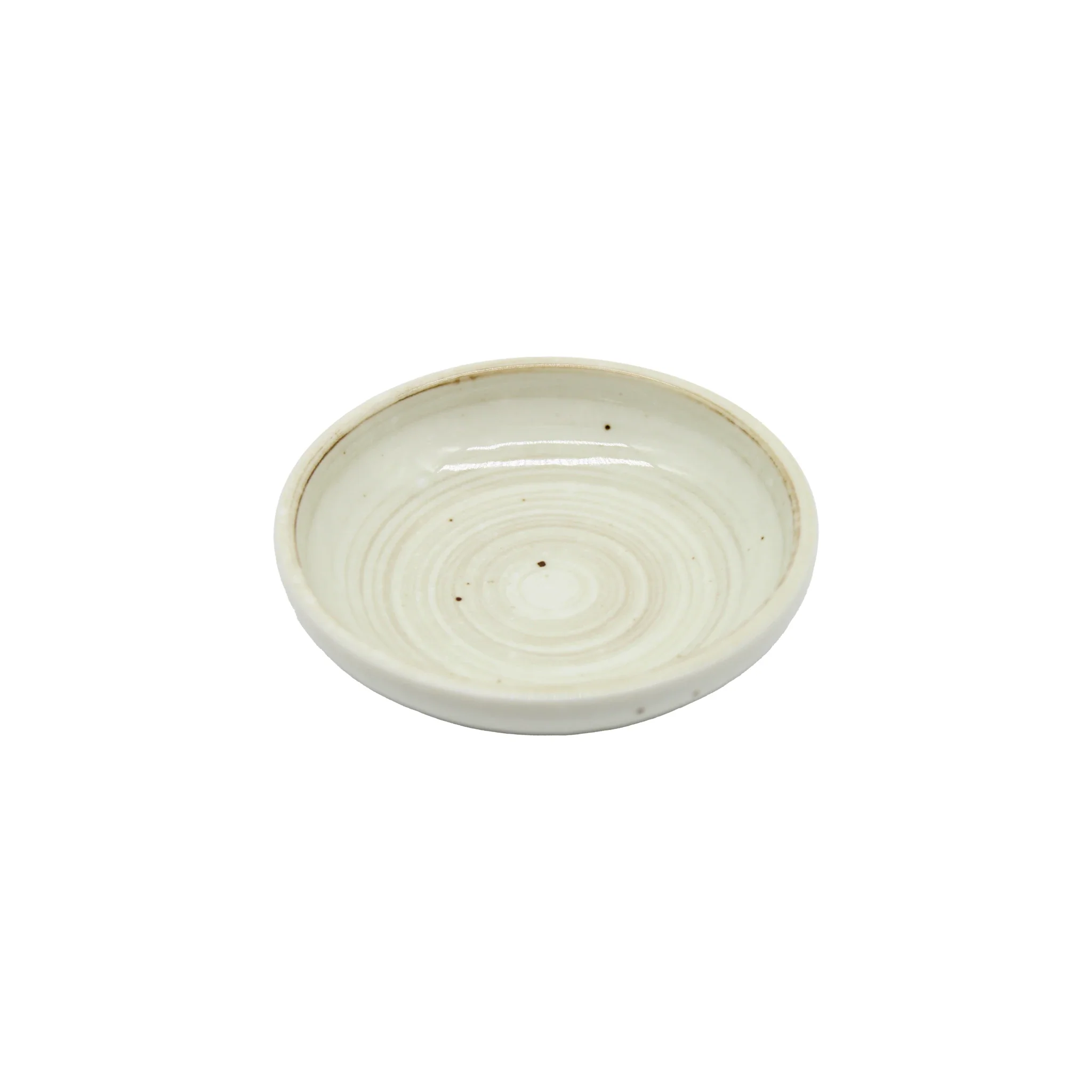 Soy Sauce Dish - White Kohiki Vortex - Image 3