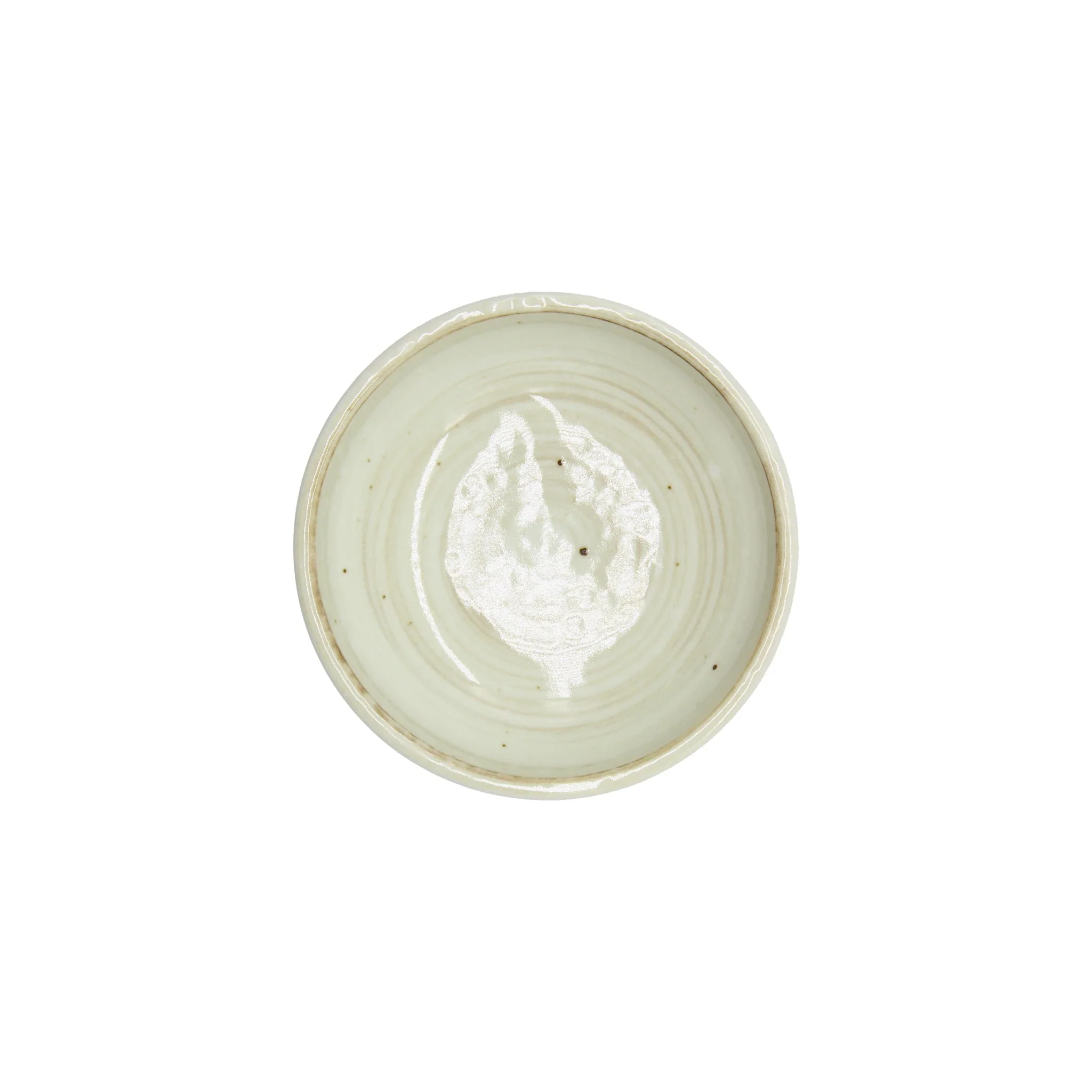 Soy Sauce Dish - White Kohiki Vortex - Image 4