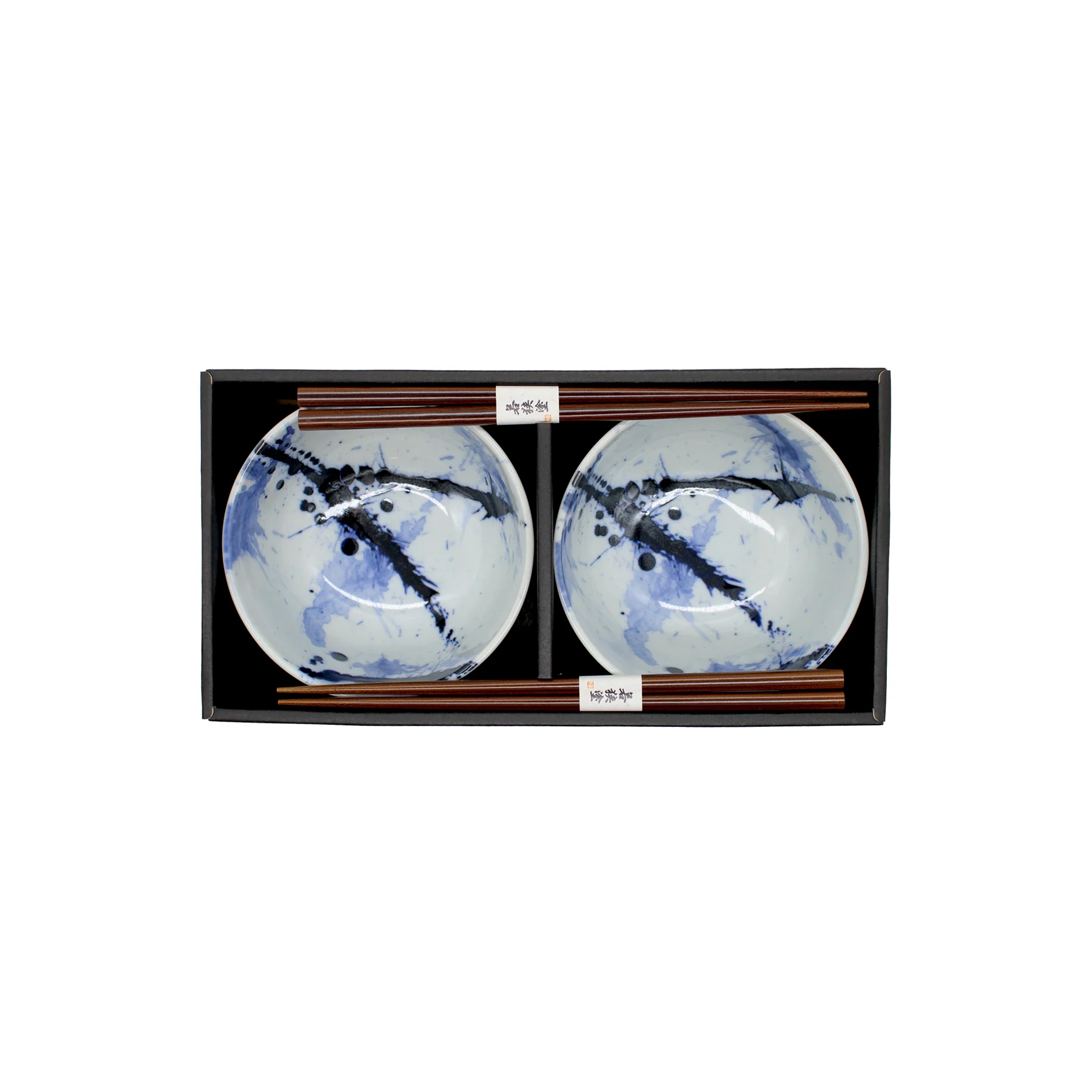 Splash Design Bowls Boxed Set - Blue and White - Image 5