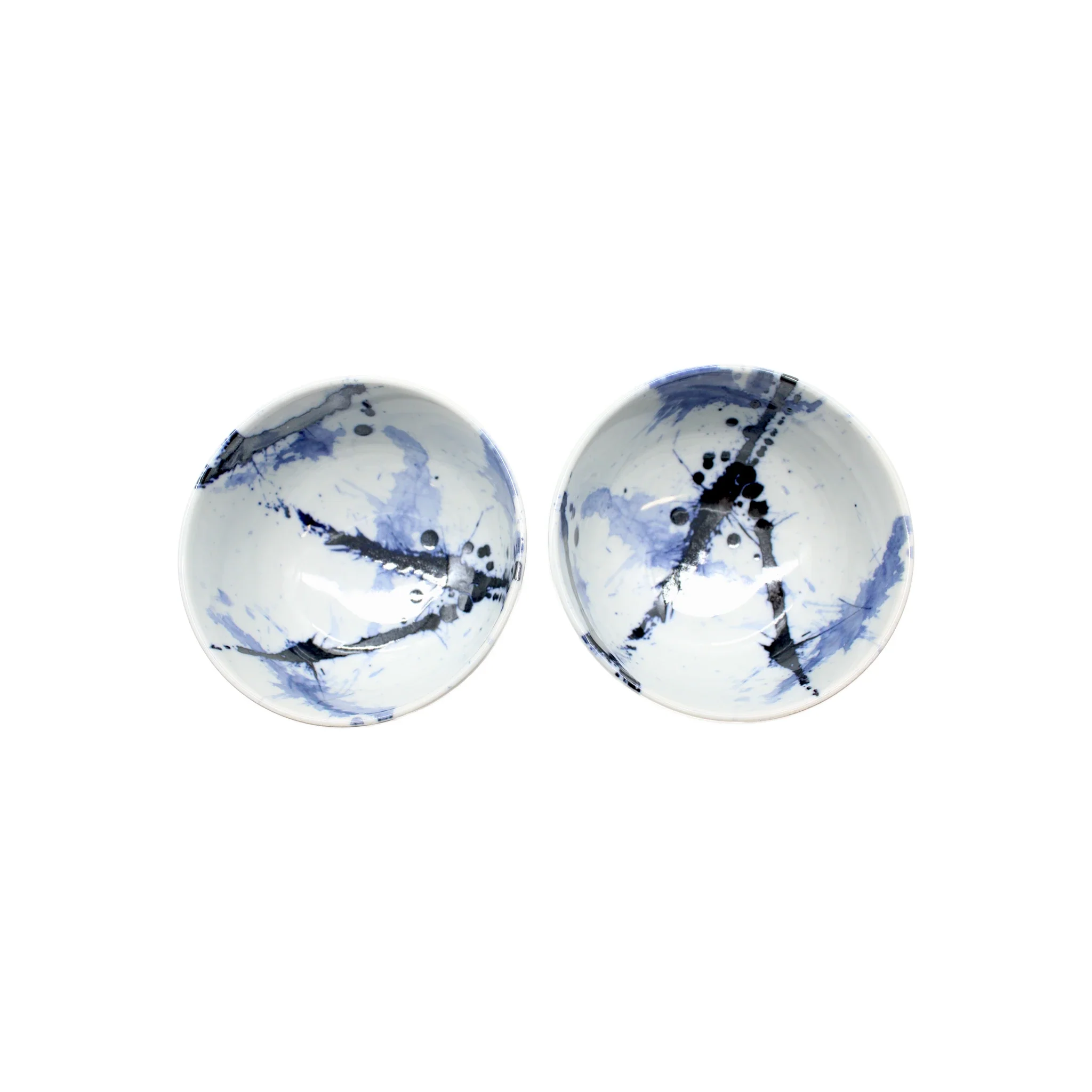 Splash Design Bowls Boxed Set - Blue and White - Image 6