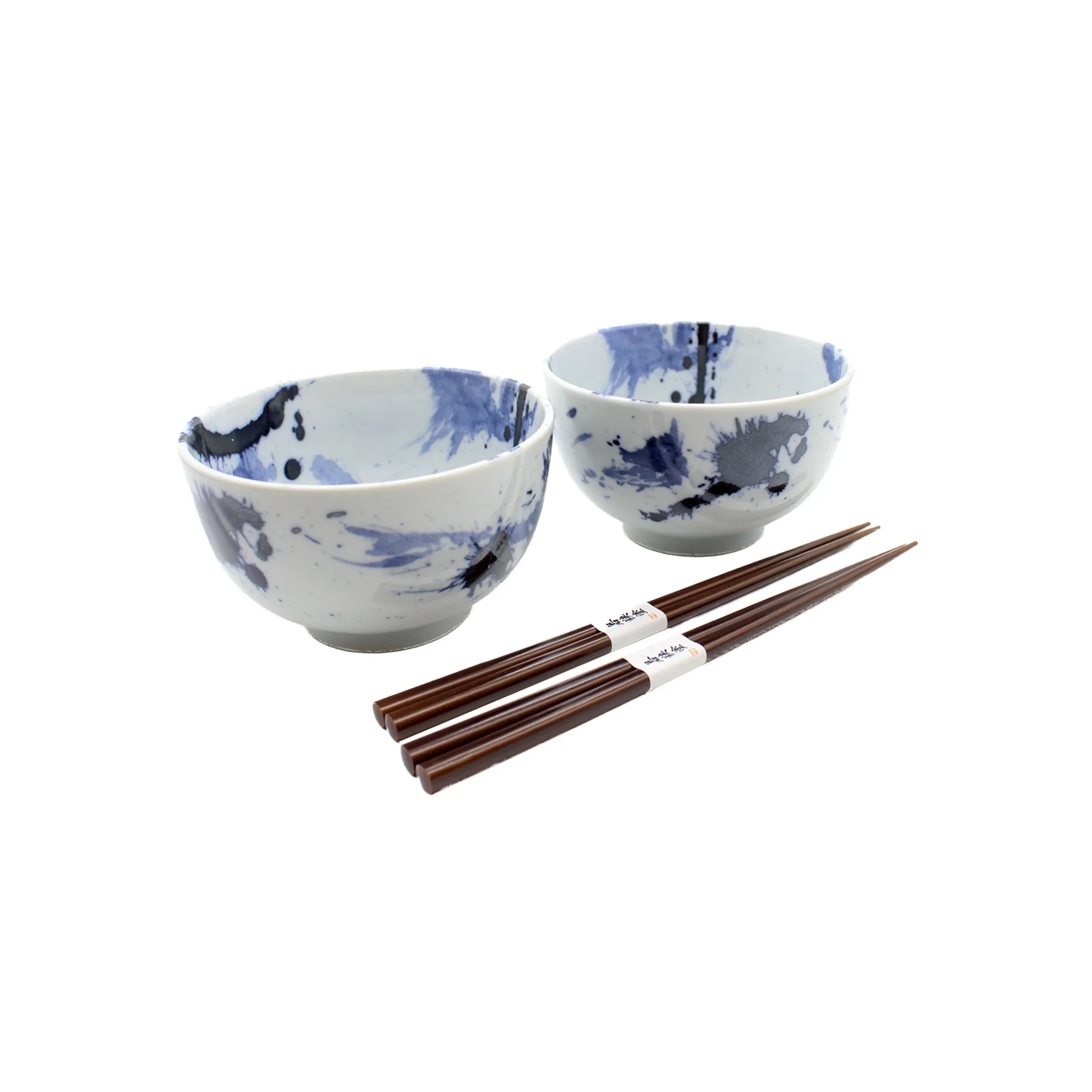 Splash Design Bowls Boxed Set - Blue and White - Image 7