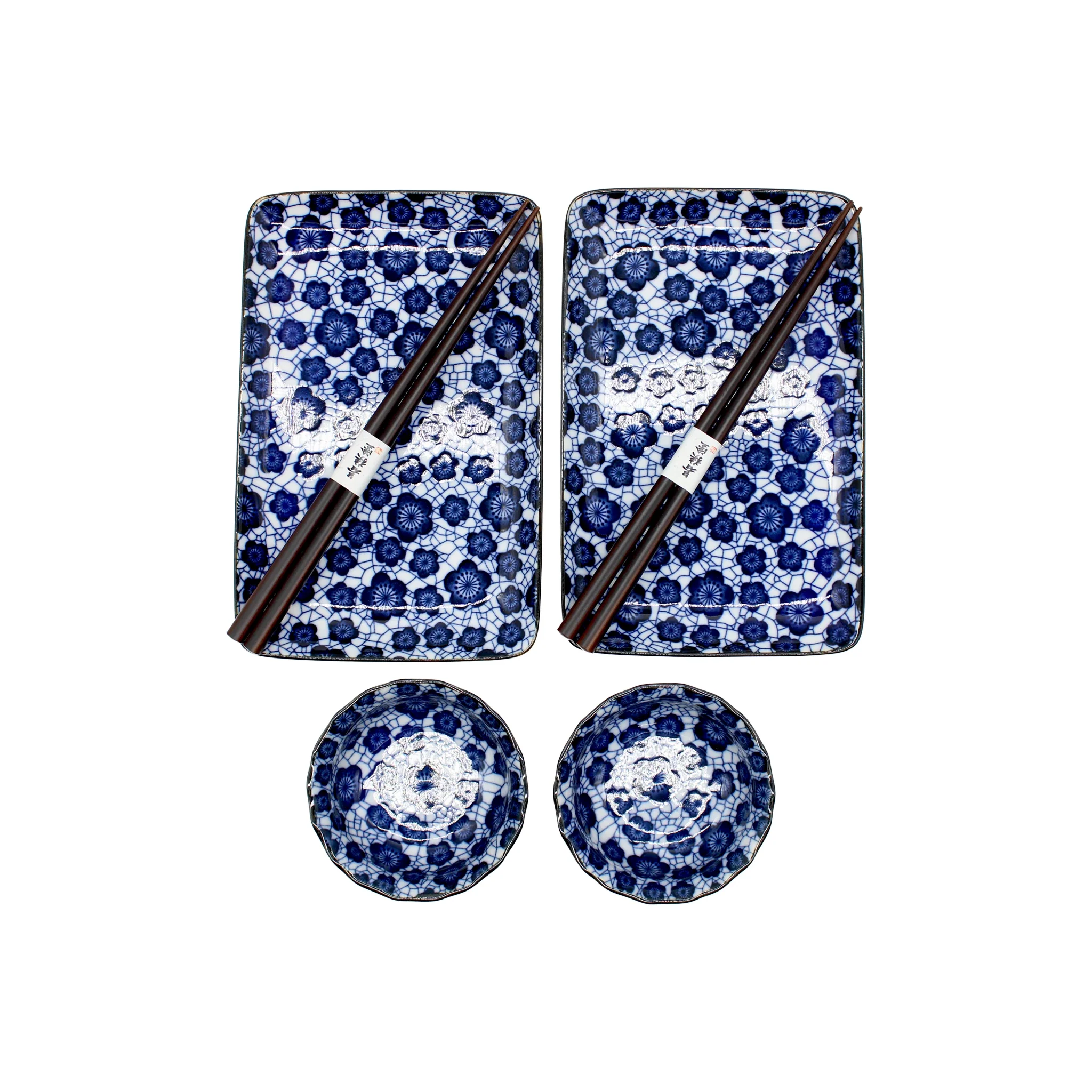 Sushi Gift Set - Blue Plum Blossom - Image 3
