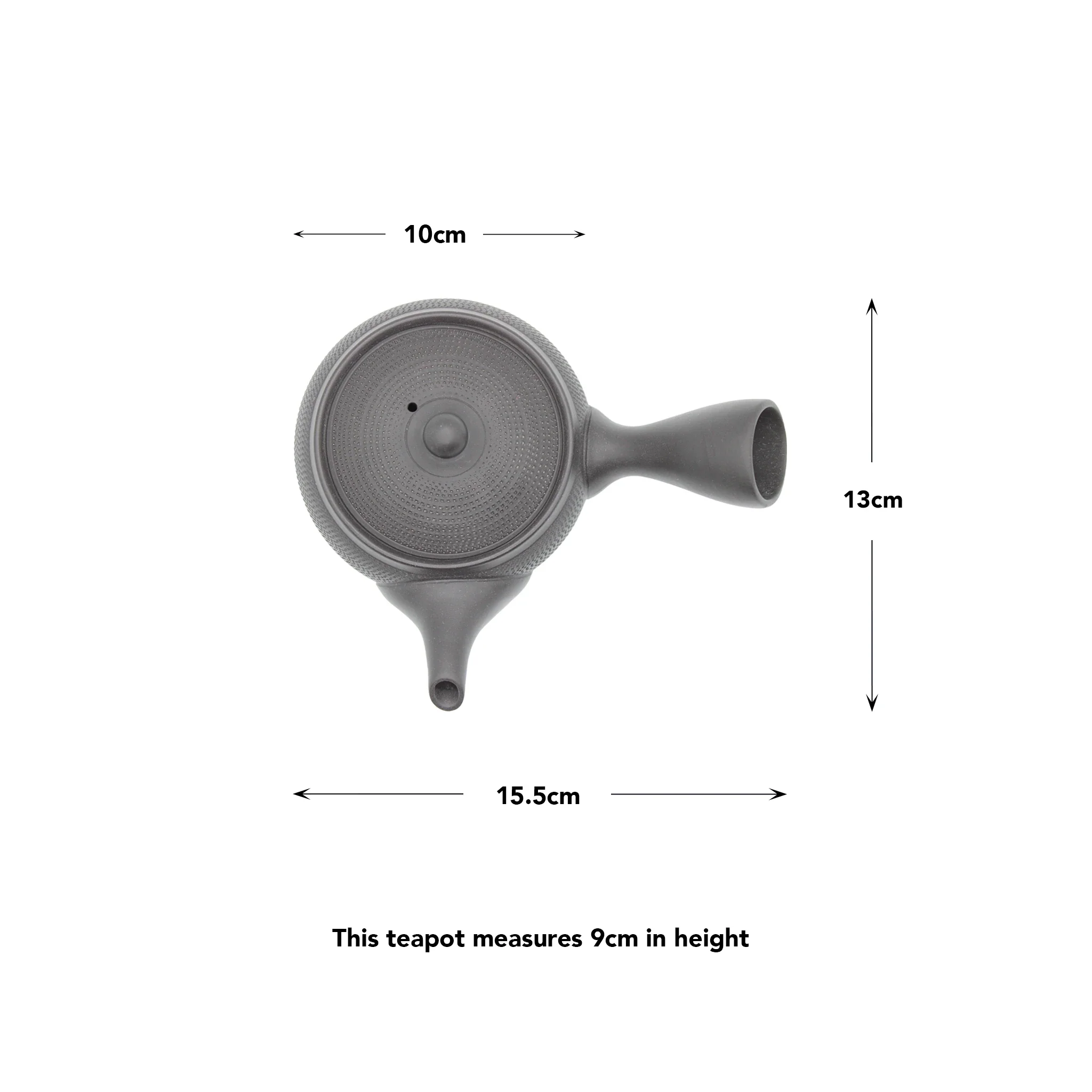 Tosei Tochiri Kyusu Teapot - Black - 300ml - Image 3